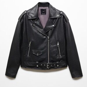 Black Leather Biker Jacket